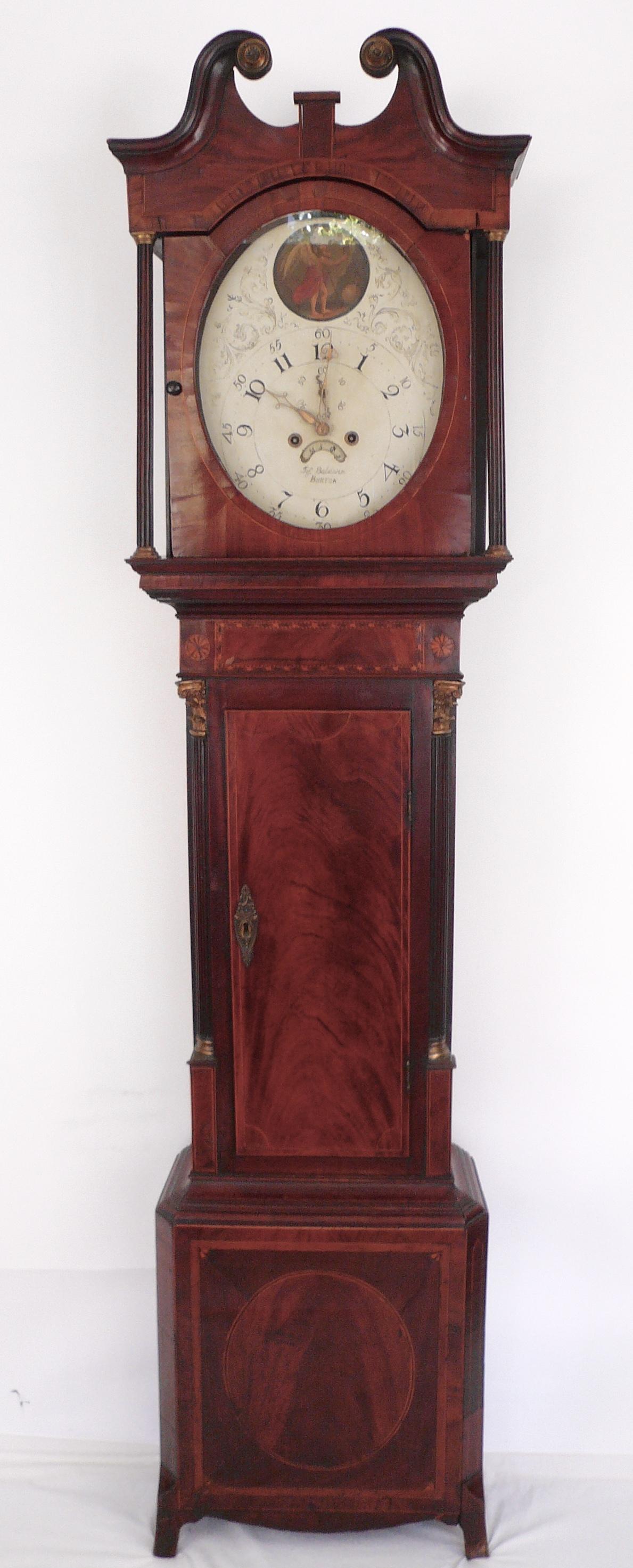 English Georgian Mahogany Tall Case Clock by Joseph Baldwin of Burton-on-Trent 4