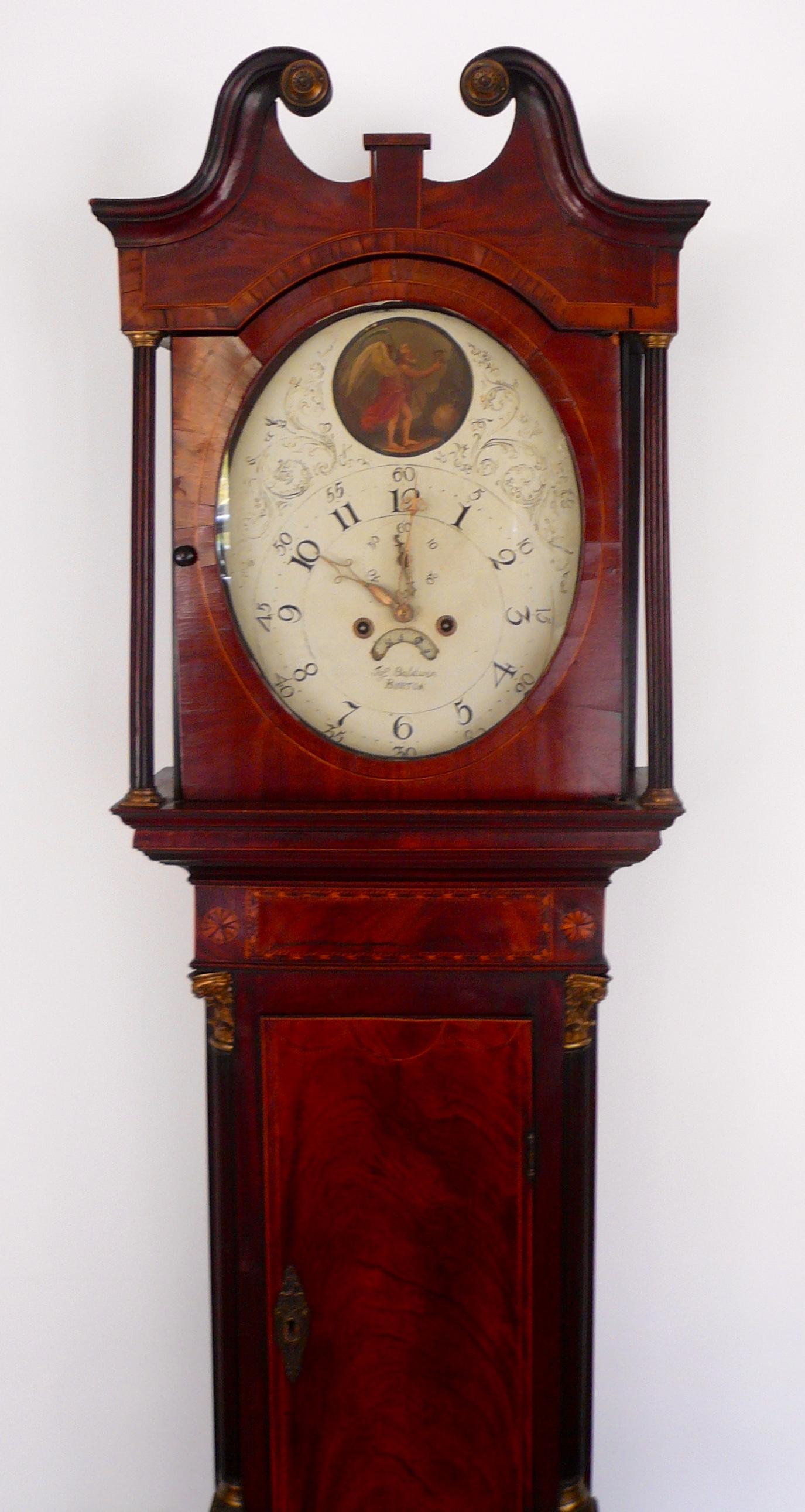English Georgian Mahogany Tall Case Clock by Joseph Baldwin of Burton-on-Trent 6