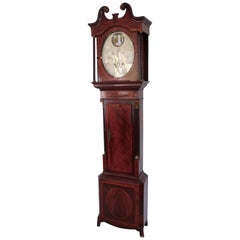 Antique English Georgian Mahogany Tall Case Clock by Joseph Baldwin of Burton-on-Trent