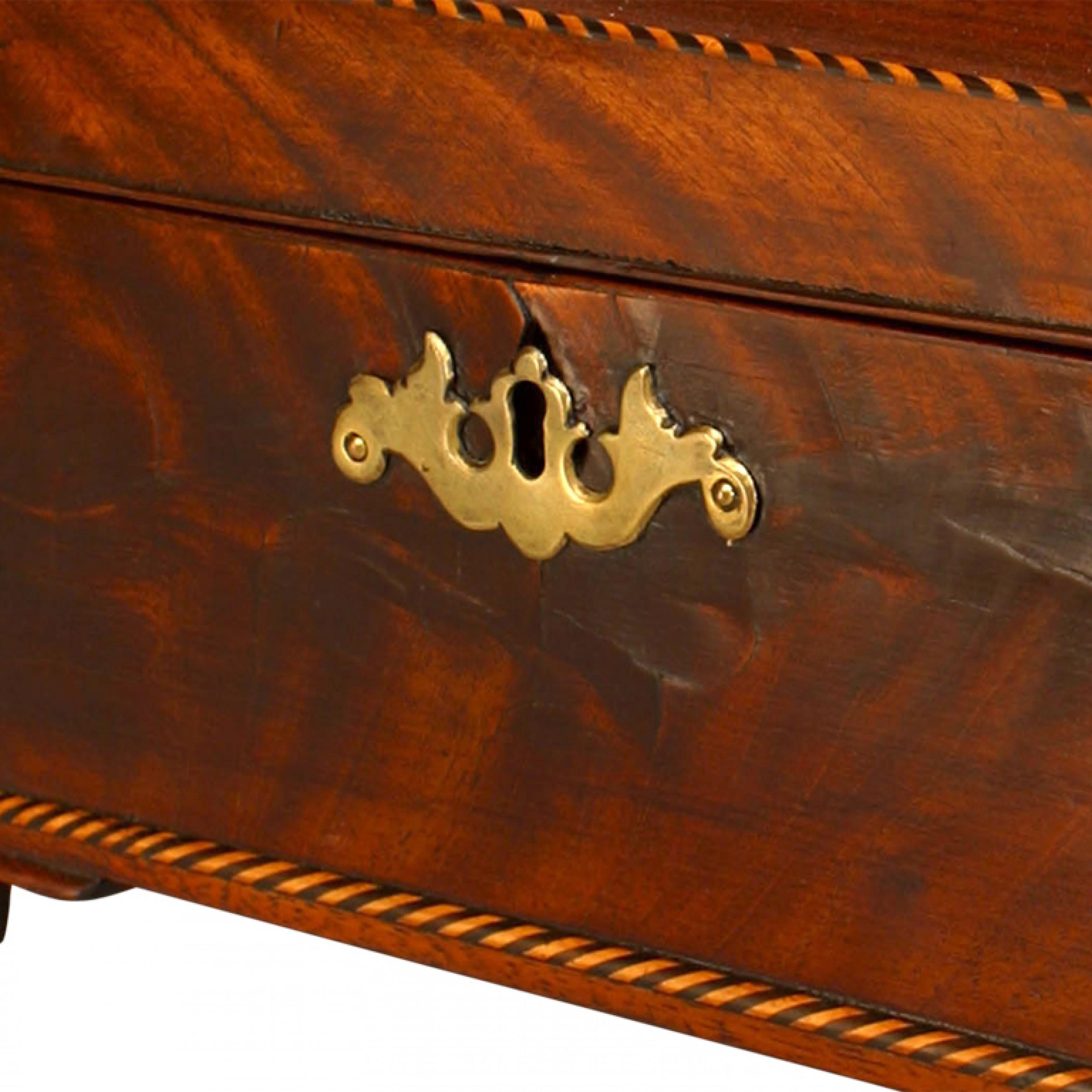 Caja de caoba georgiana inglesa para el té Georgiano en venta