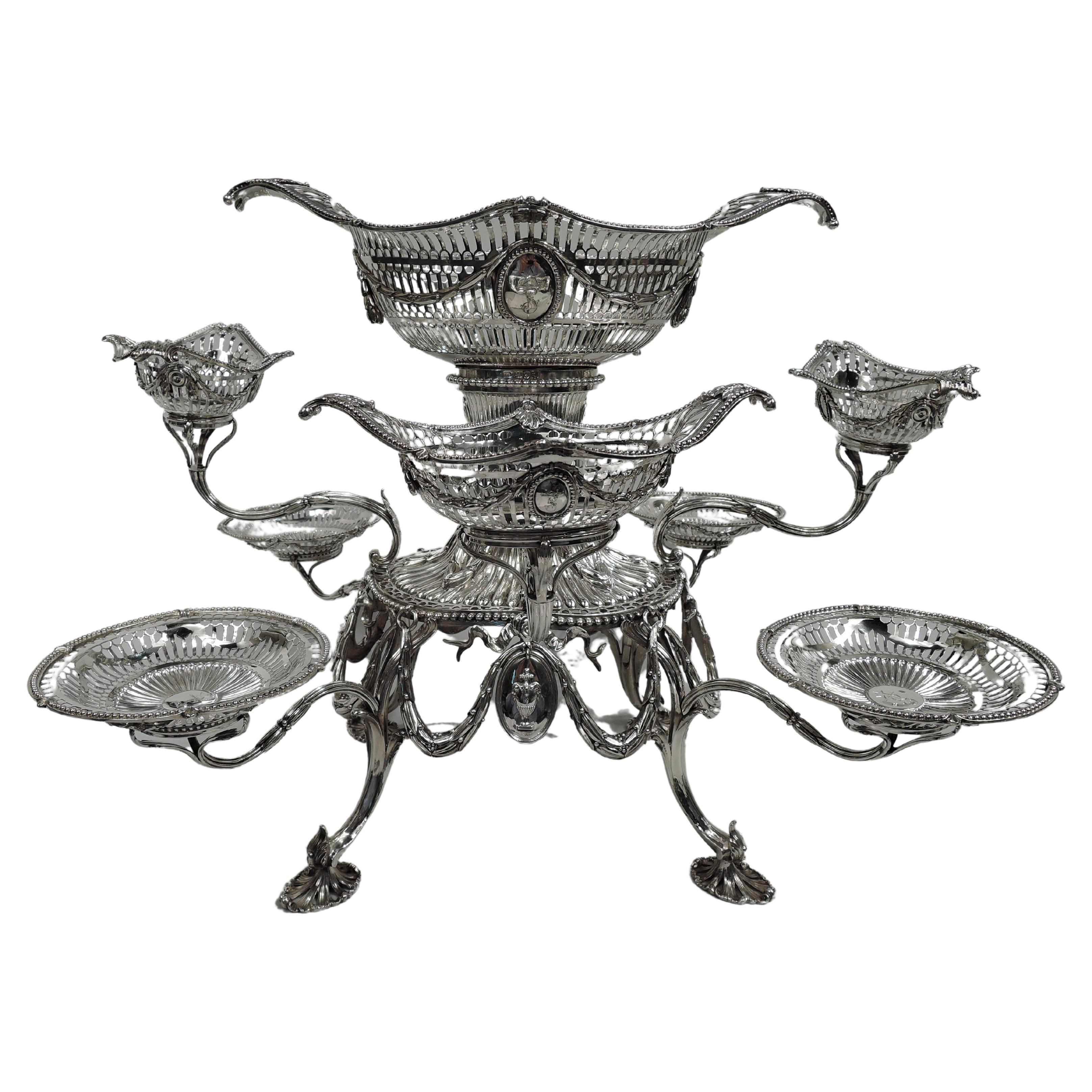 English Georgian Neoclassical Epergne by Thomas Pitts, 1774 For Sale