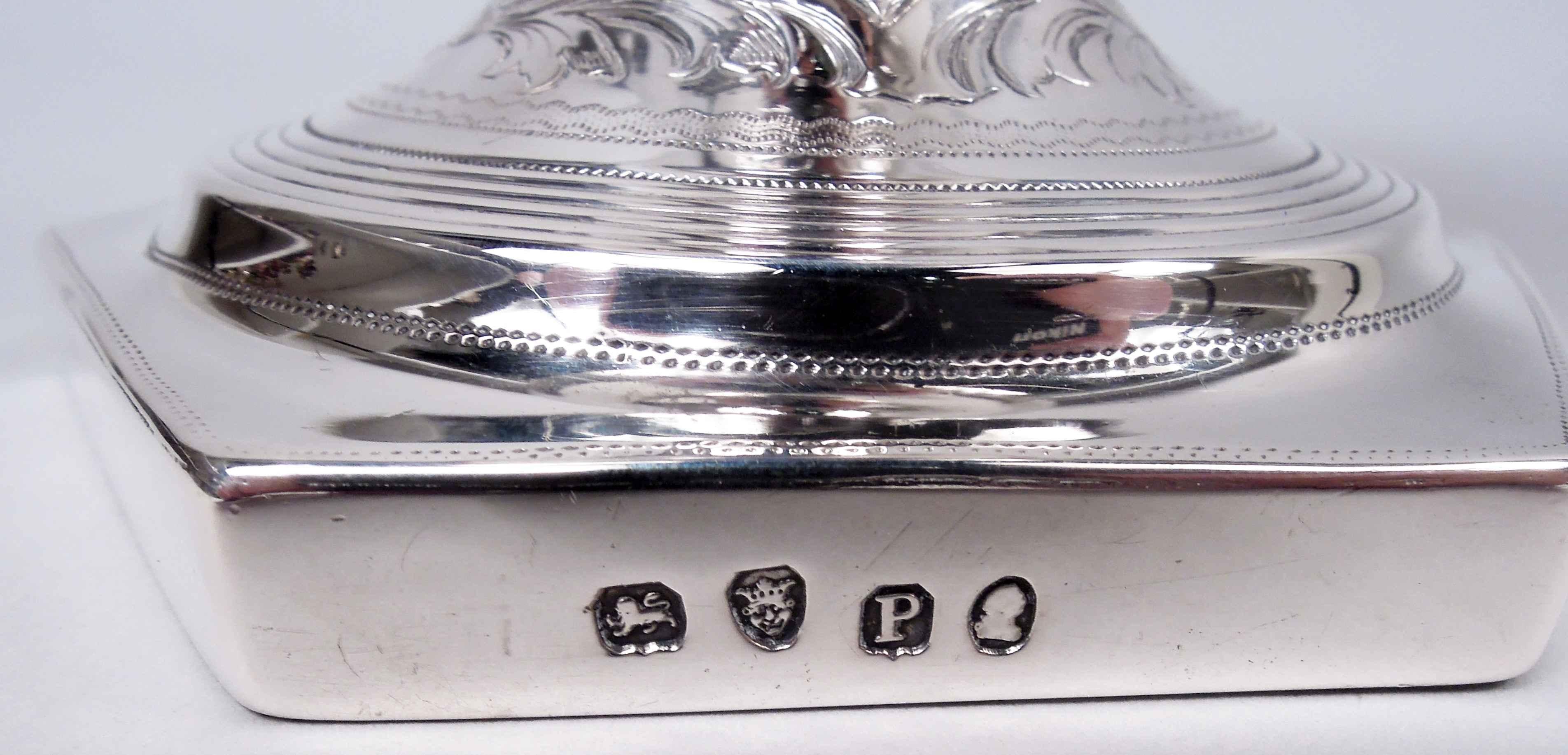 Sterling Silver English Georgian Neoclassical Goblet with Nautical Scenes, 1810 For Sale