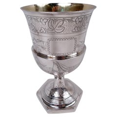 English Georgian Neoclassical Goblet with Nautical Scenes, 1810