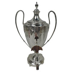 English Georgian Neoclassical Sterling Silver Tea Urn, 1787