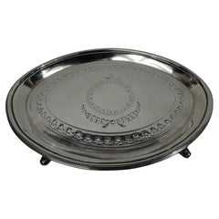 English Georgian Neoclassical Sterling Silver Teapot Stand