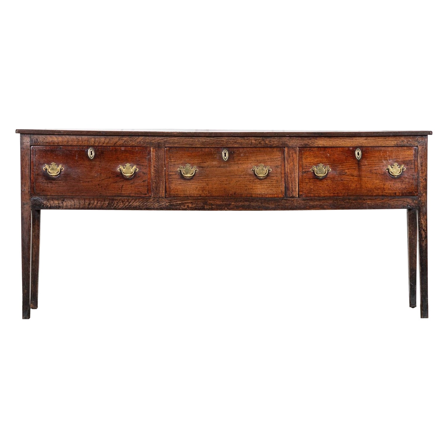 English Georgian Oak Dresser Base