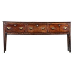 English Georgian Oak Dresser Base