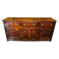 Antique English Georgian oak dresser base