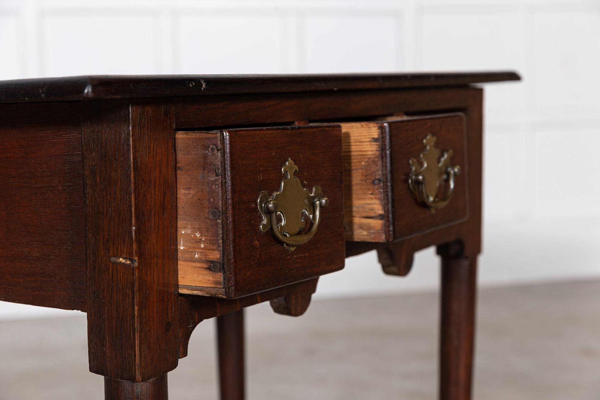 English Georgian Oak Lowboy 9
