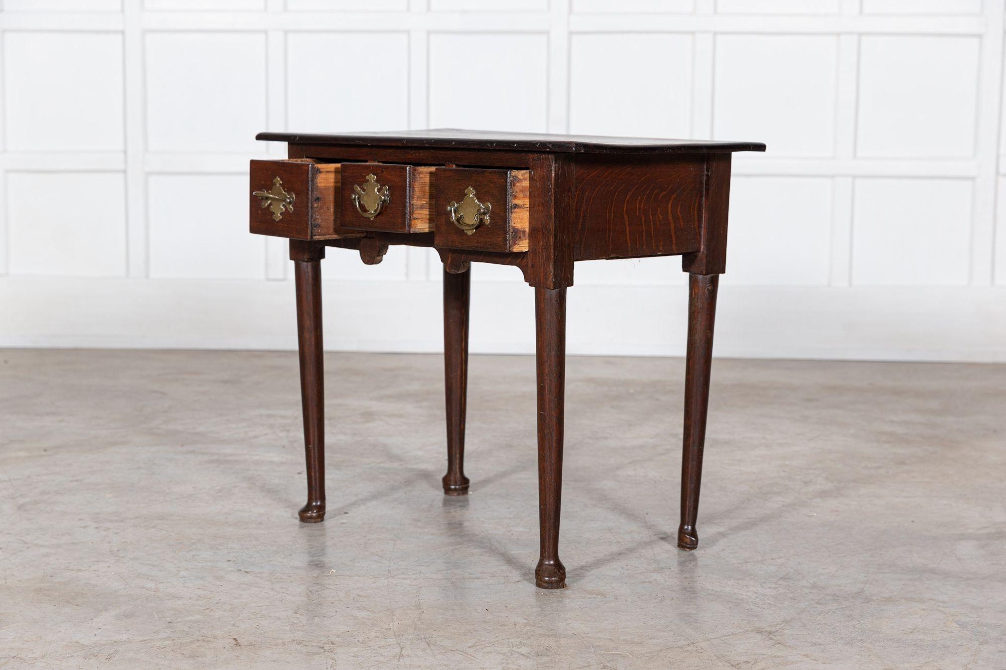 19th Century English Georgian Oak Lowboy