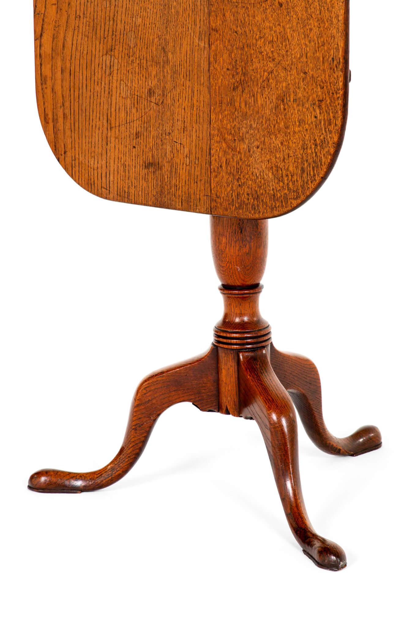 English Georgian Oak Tripod Table For Sale 5
