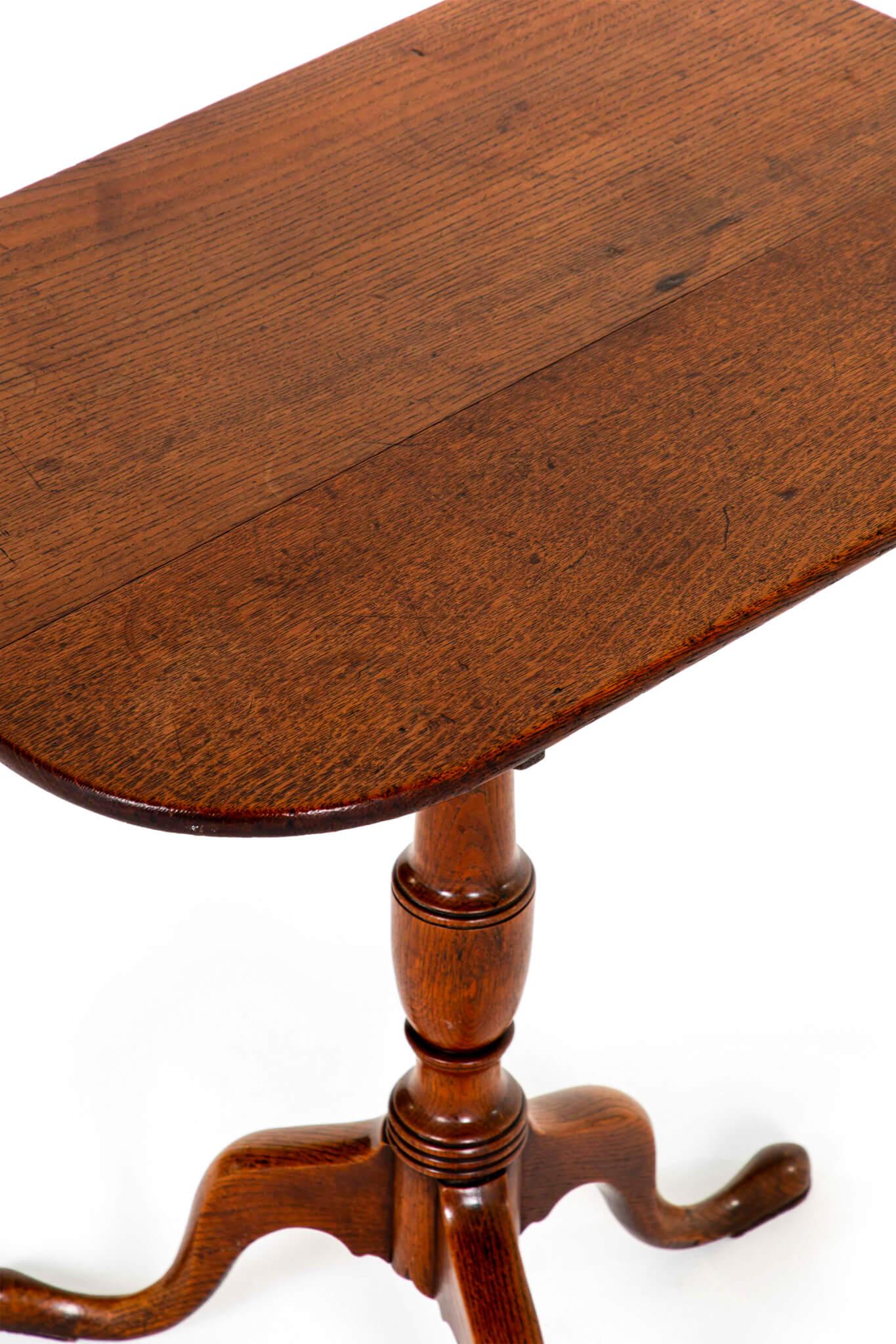 English Georgian Oak Tripod Table For Sale 7