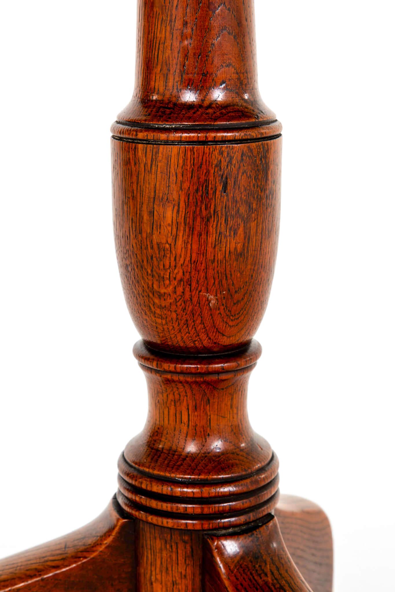 English Georgian Oak Tripod Table For Sale 8