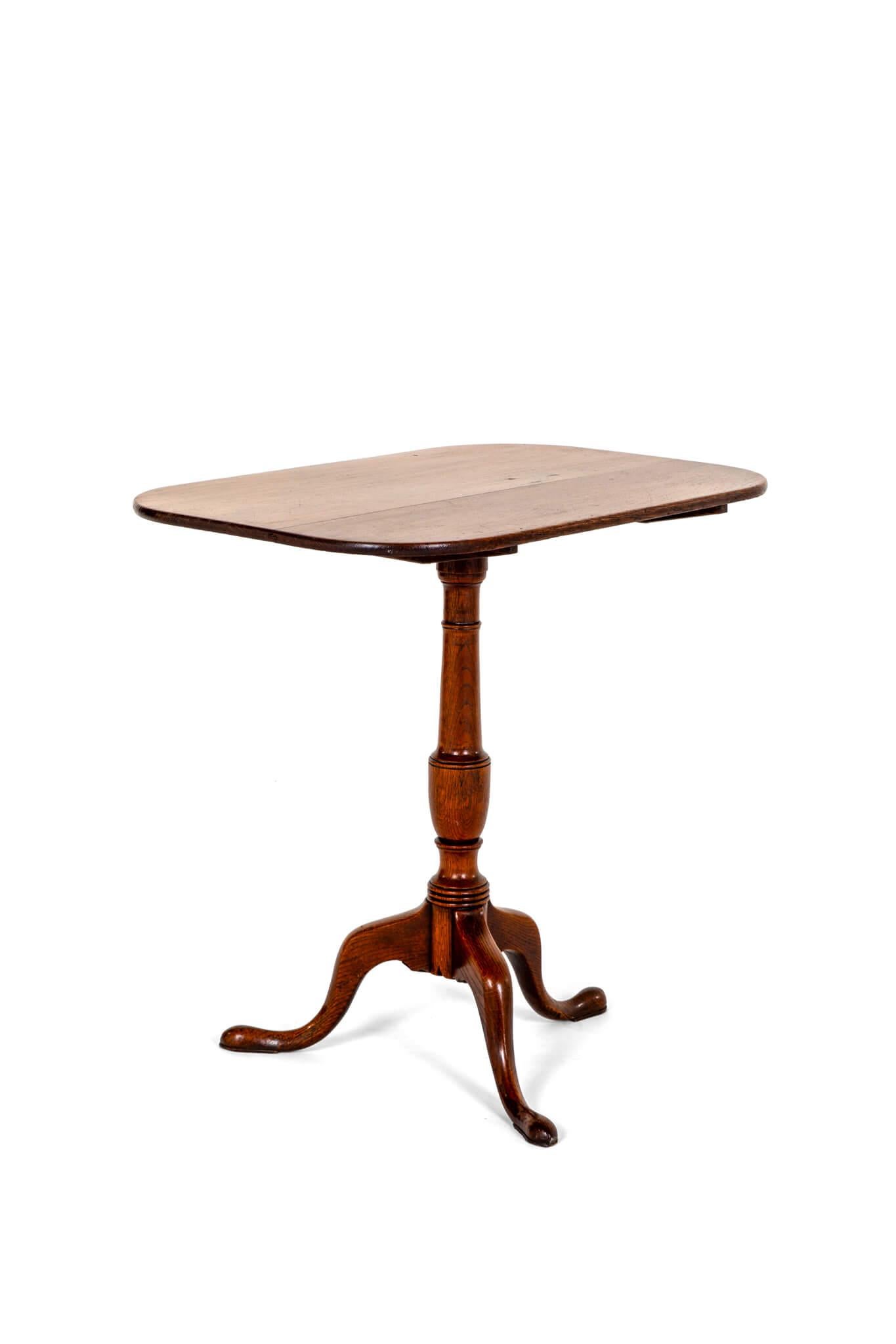 British English Georgian Oak Tripod Table For Sale