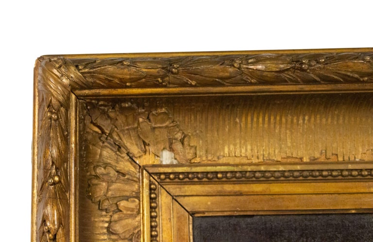 English Georgian Oil Portrait in a Frame For Sale at 1stDibs