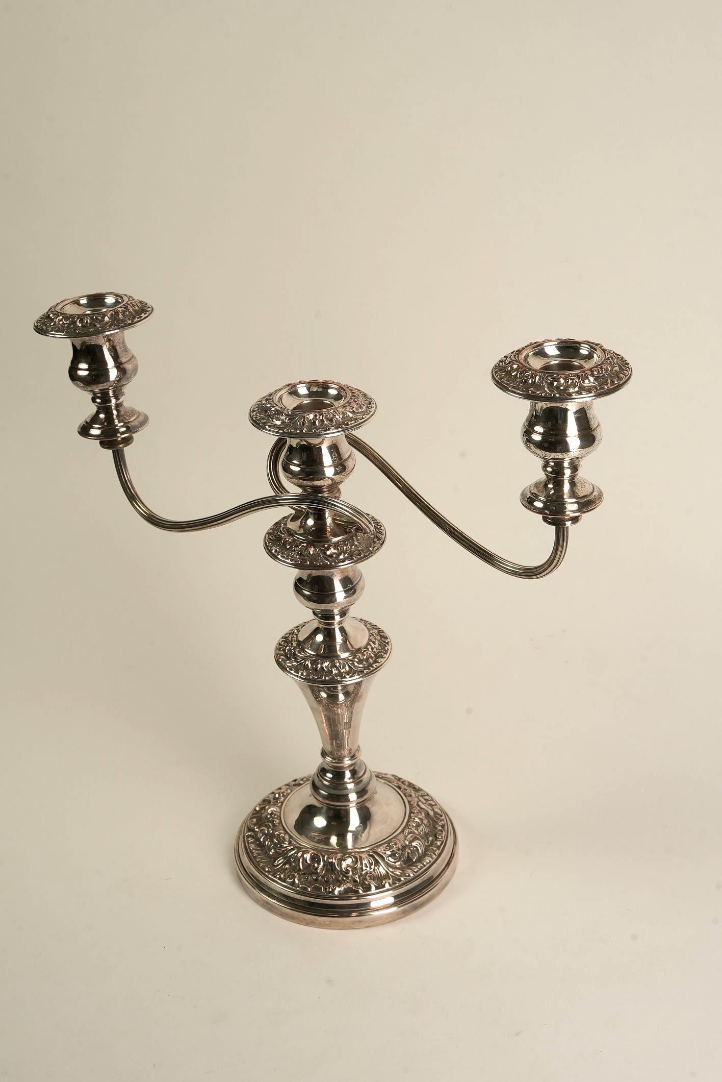 English Georgian Old Sheffield Candelabra In Good Condition For Sale In Worcester Park, GB