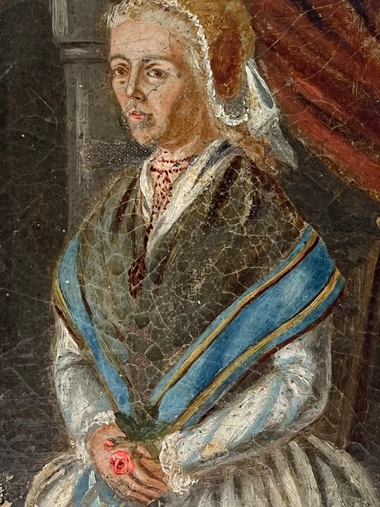 Feine antike Paar 18. Jahrhundert Englisch Porträts von Ehemann & Frau Oval Öle x 2 im Angebot 1