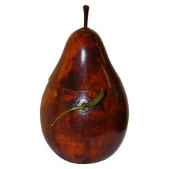 English Georgian Pear Tea Caddy in Pear Wood