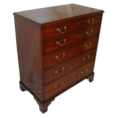 English Georgian Period Chippendale Mahogany Chest of Six Drawers