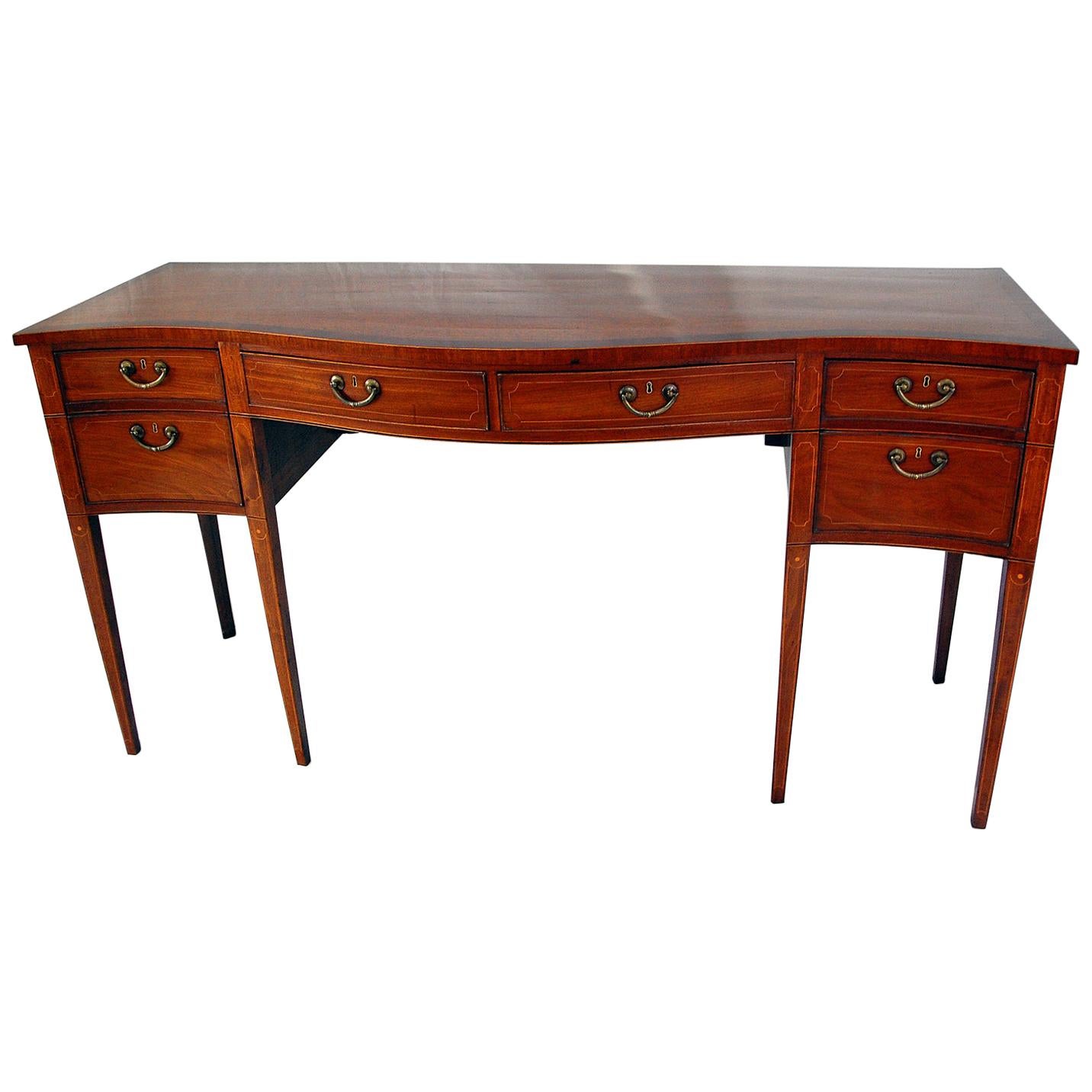 English Pedestal Sideboard of Mahogany For Sale at 1stdibs