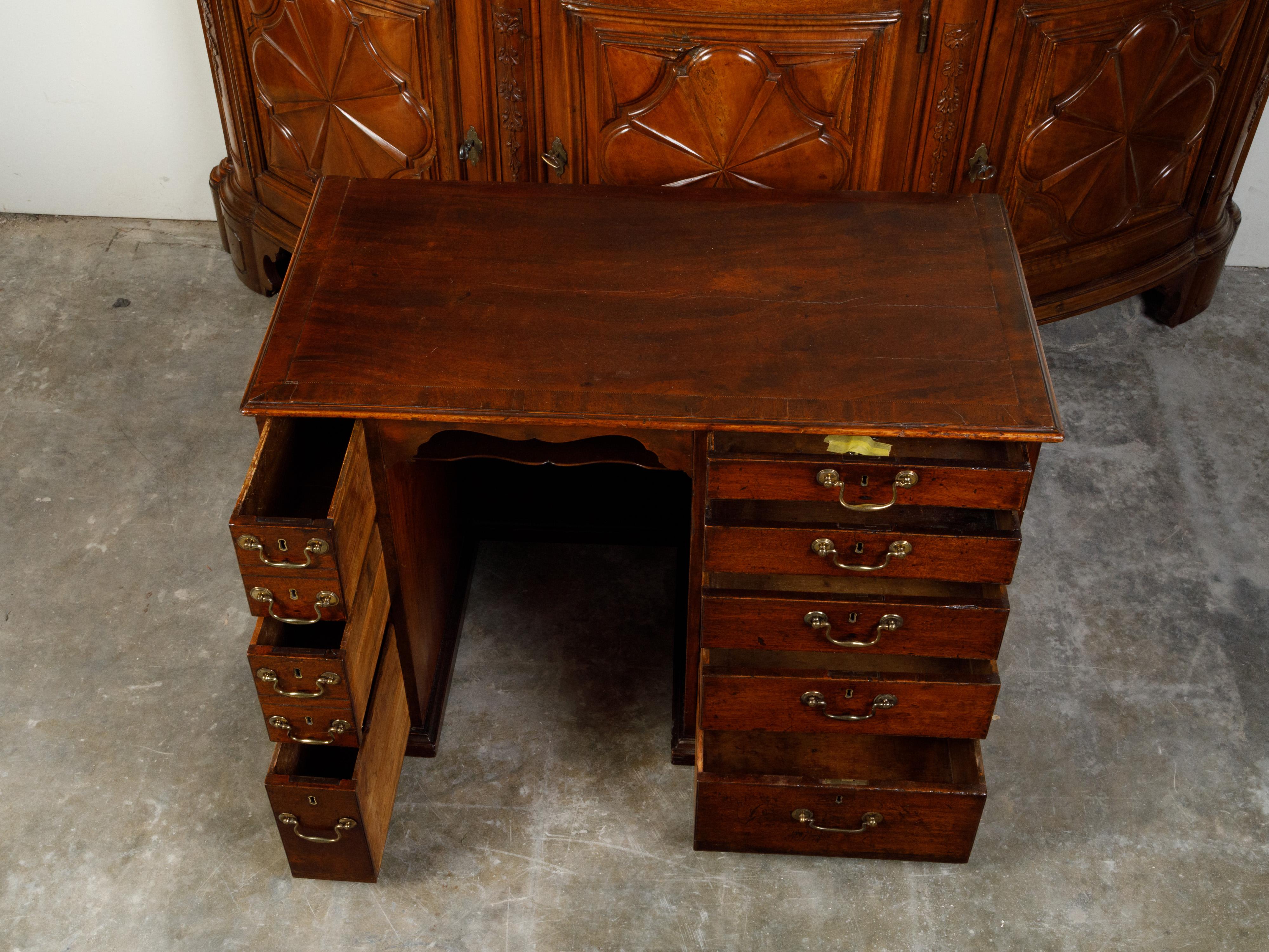 mahogany desk with drawers
