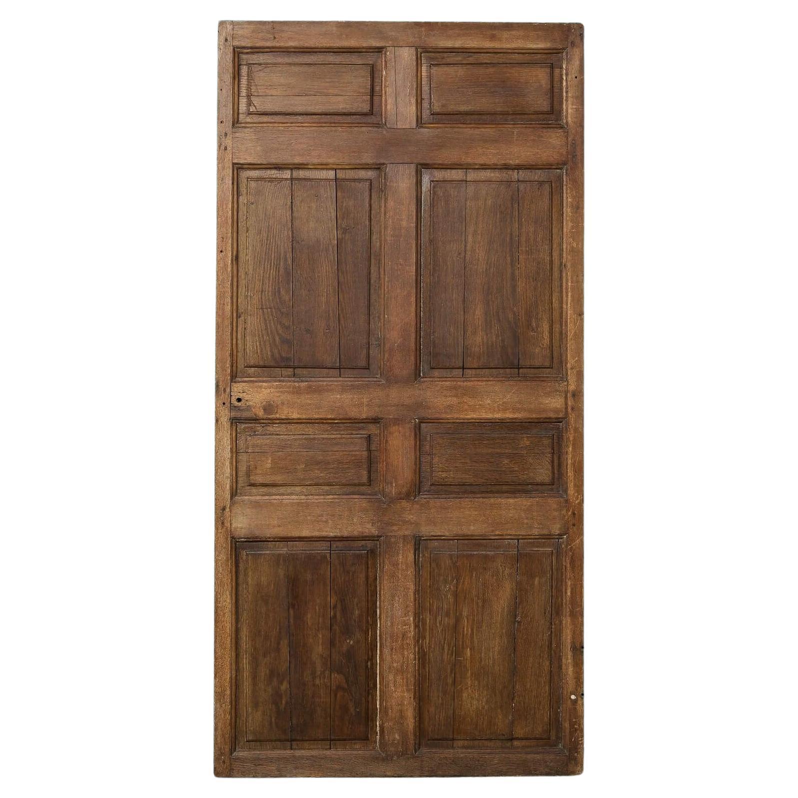 Porte à panneaux en chêne de l'époque géorgienne anglaise