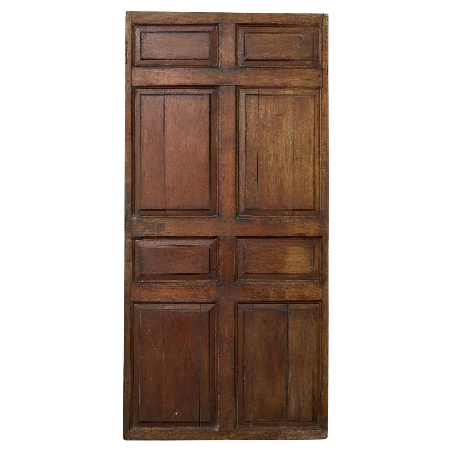 Porte à panneaux en chêne de l'époque géorgienne anglaise