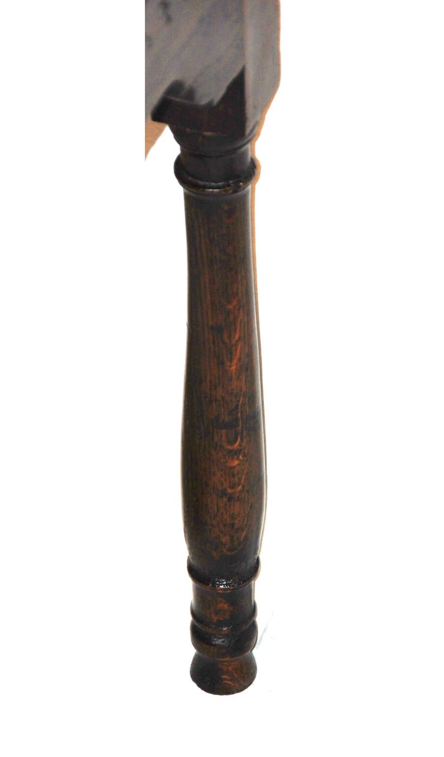 English Georgian Period Oak Three-Drawer Cabriole Leg Low Dresser 3