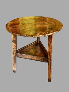 Table de criquet provinciale anglaise d'époque géorgienne en chêne avec grande caractère