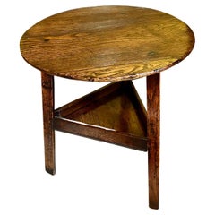 Table de criquet provinciale anglaise d'époque géorgienne en chêne avec grande caractère