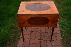 English Georgian Period Satinwood Pembroke Table with Extensive Inlays