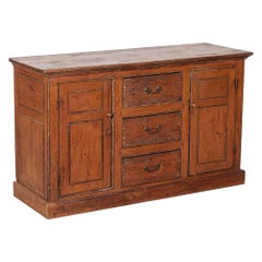 English Georgian Pine Country House Dresser Base