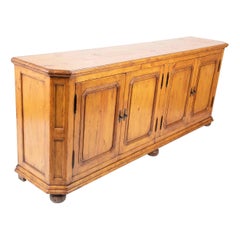 English Pine Credenza Country Sideboard, Large Scale