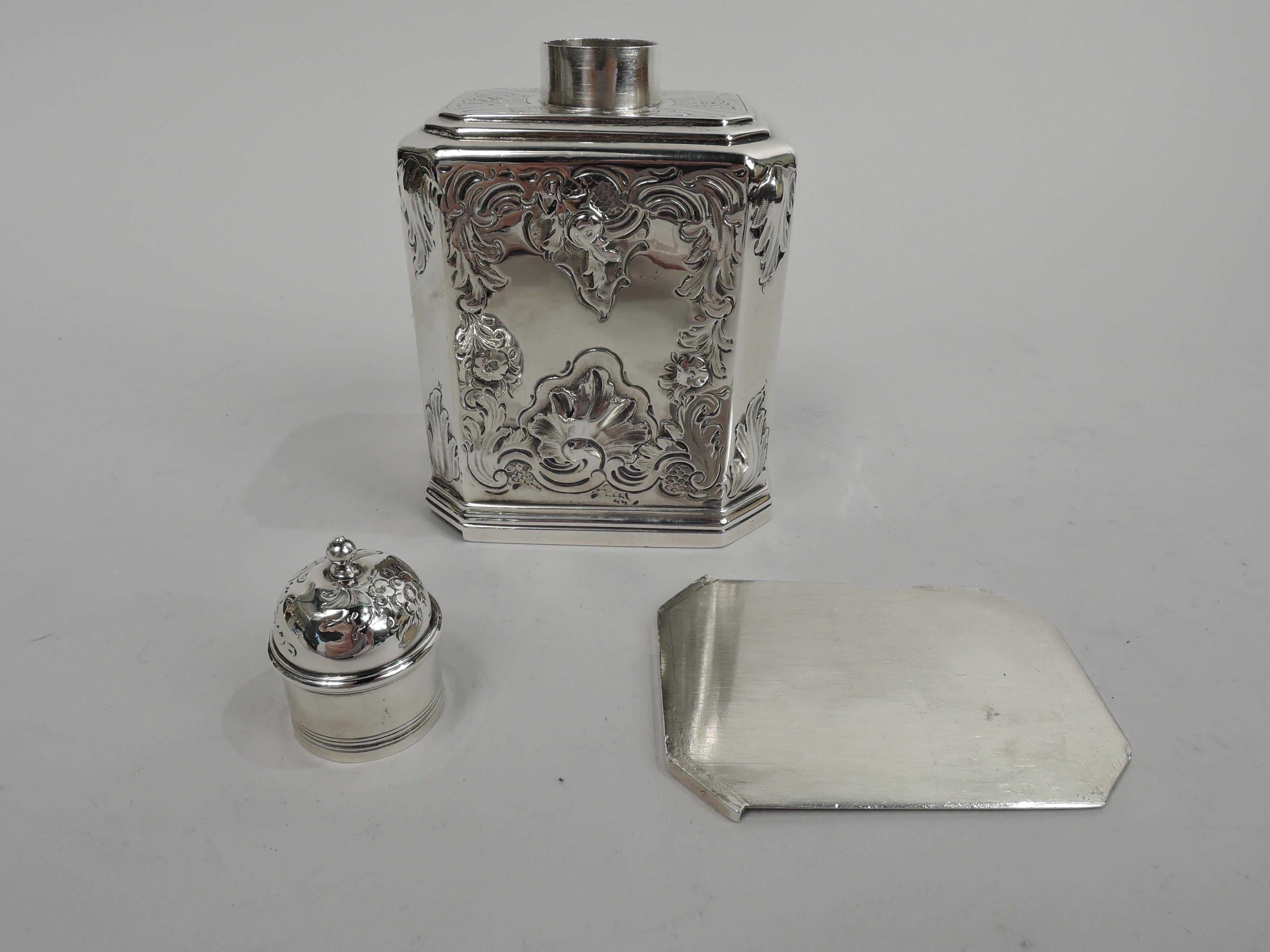 English Georgian Regency Classical Tea Caddy by Charles Fox In Excellent Condition In New York, NY