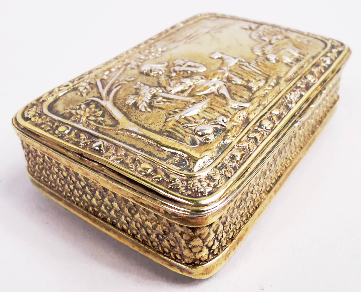 Tabaquera inglesa georgiana de la Regencia Oveja y pastor, 1812 Británico en venta