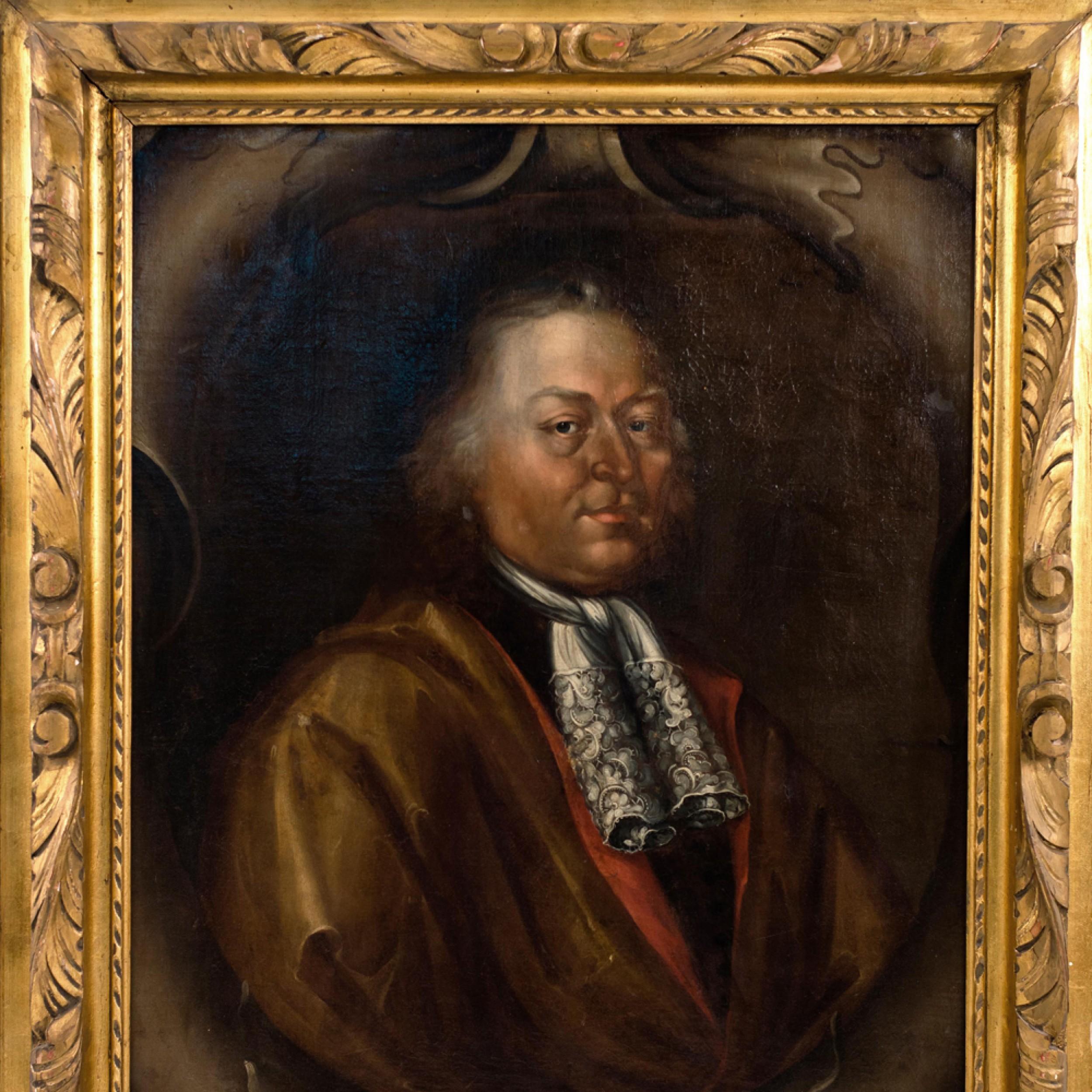 English Georgian Robed Man Portrait In Good Condition For Sale In Queens, NY