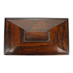 Caja de té inglesa georgiana de palisandro C1830