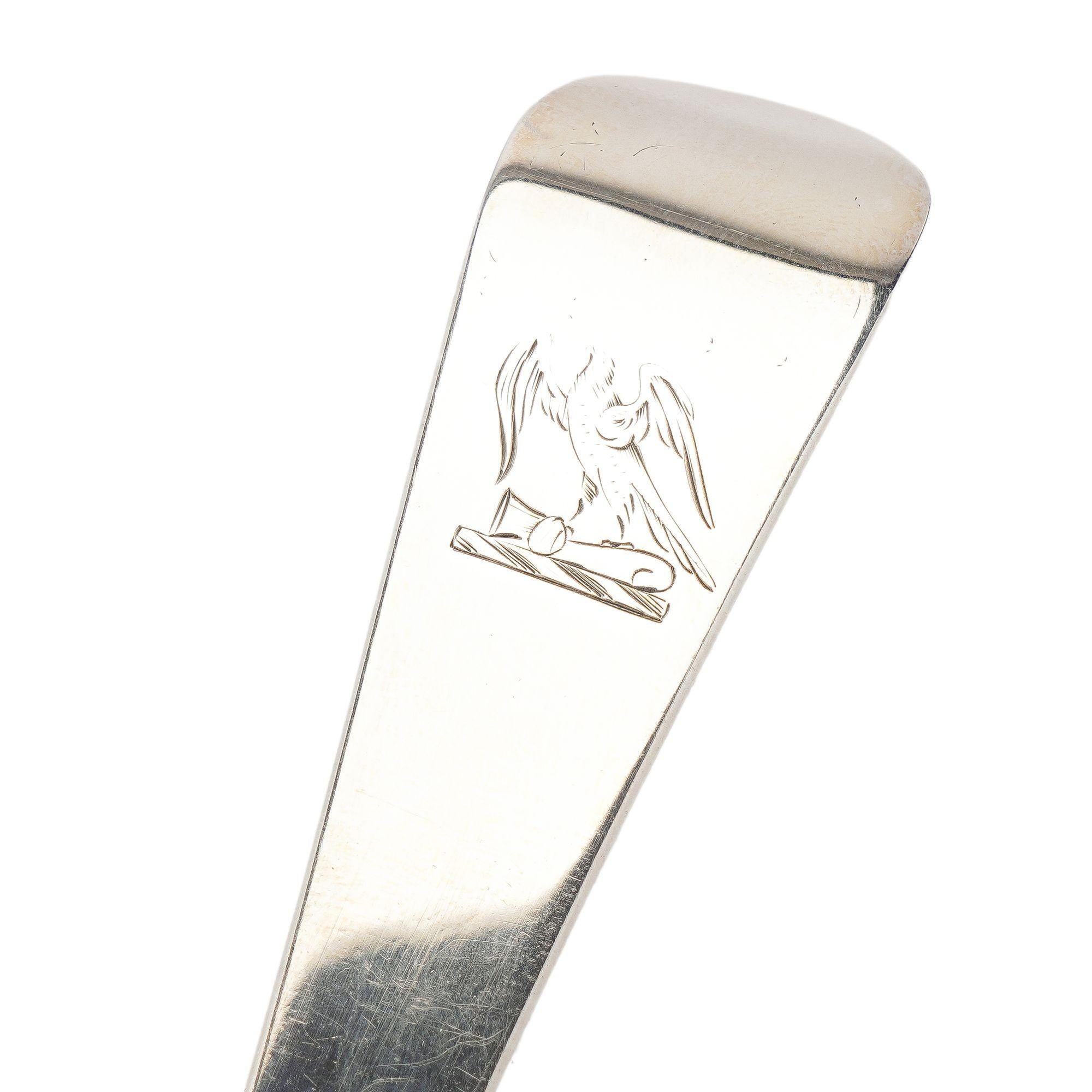 Argento 925 Mestolo georgiano inglese a forma di conchiglia in argento sterling, 1700 ca. in vendita