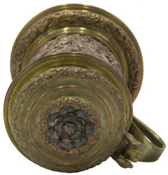 English Georgian Silver Plate Gilt Tankard