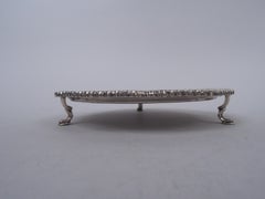 English Georgian Sterling Silver 6-Inch Salver Tray, 1772