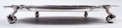 Englisches georgianisches Cartouche- Salver-Tablett aus Sterlingsilber, 1931