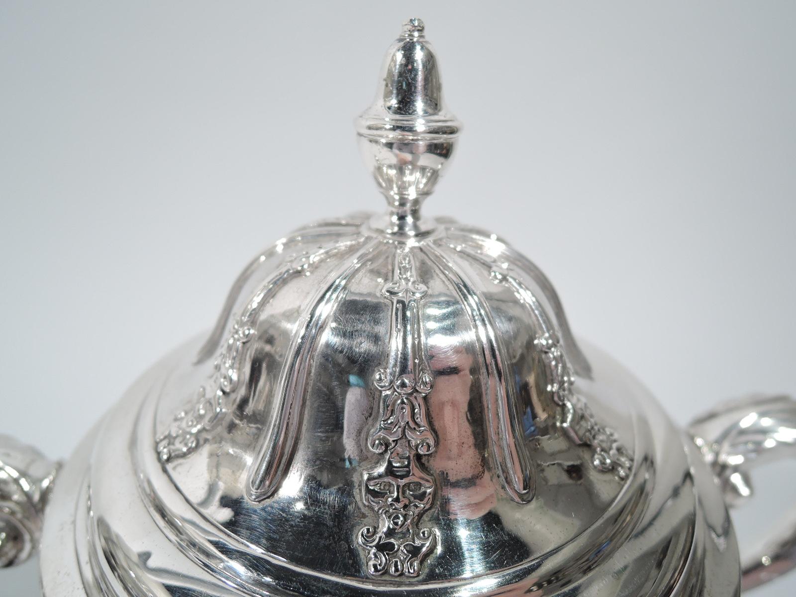 Mid-18th Century English Georgian Sterling Silver Classical Covered Urn by Newcastle Maker