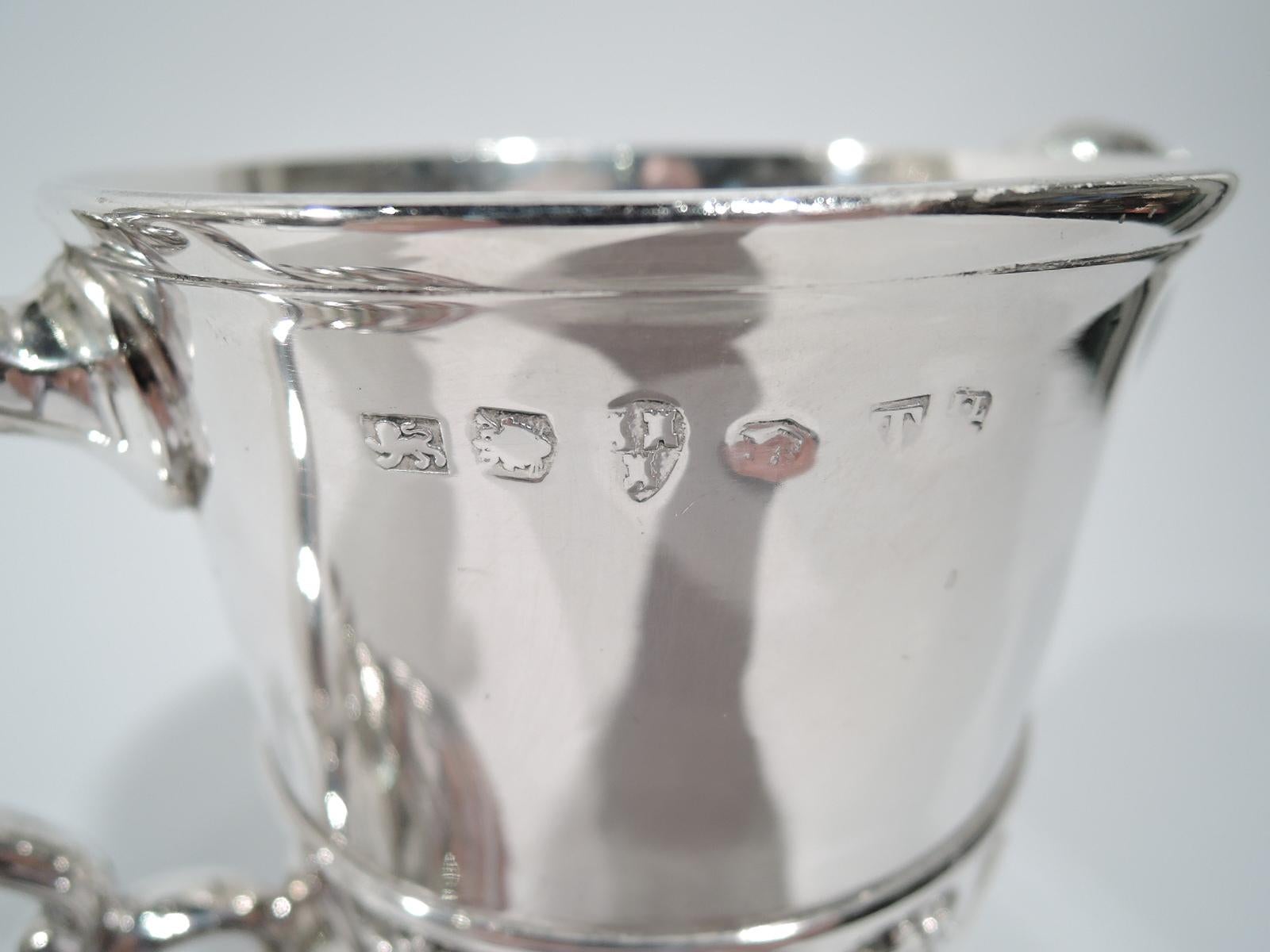 English Georgian Sterling Silver Classical Covered Urn by Newcastle Maker 3
