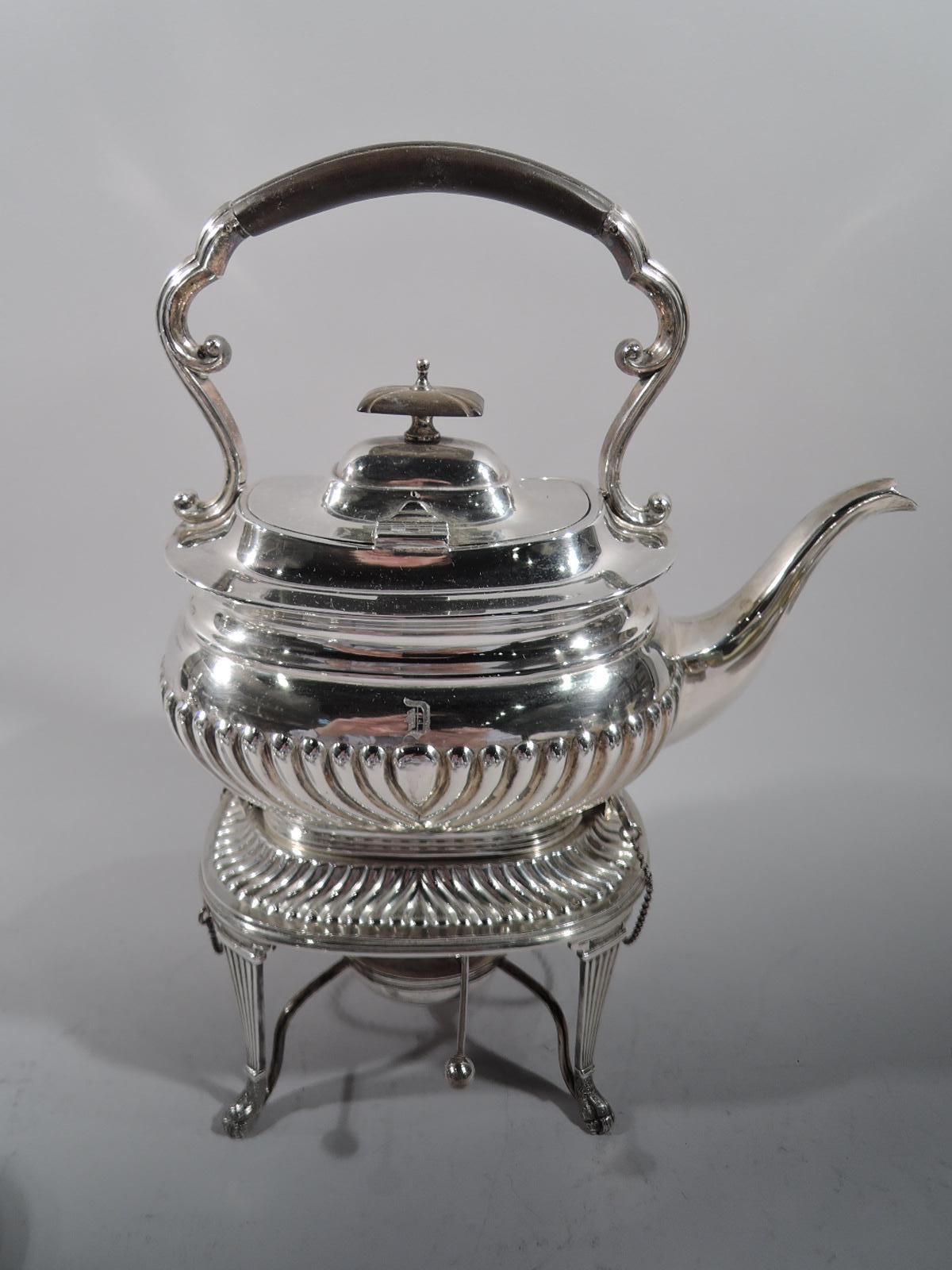 Early 20th Century English Georgian Sterling Silver Coffee and Tea Set by Mappin & Webb