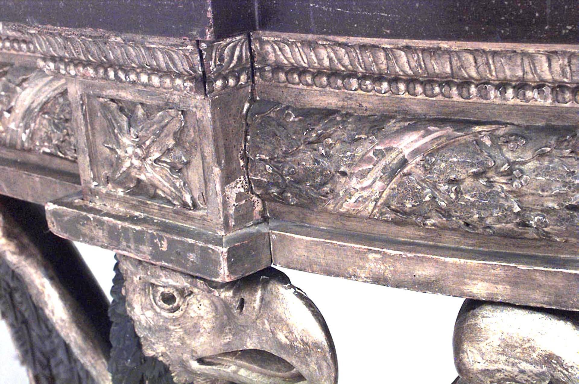 19th Century English Georgian Double Eagle Console Table For Sale