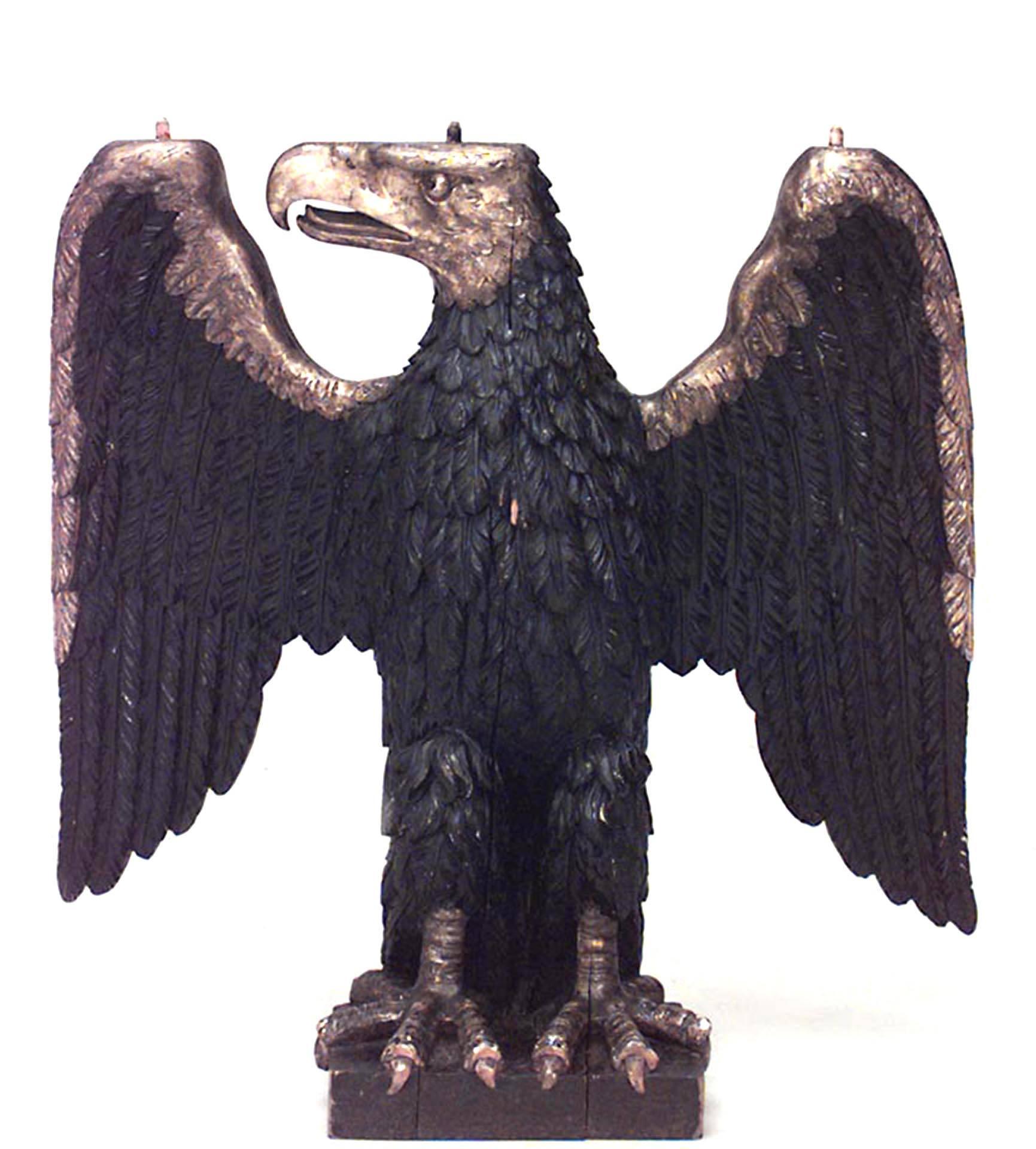 Bronze English Georgian Double Eagle Console Table For Sale