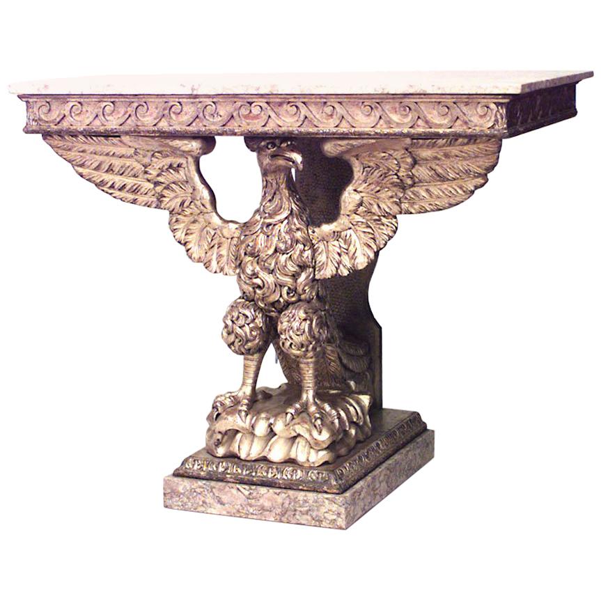 English Georgian Style '19th Century' Eagle Console Table