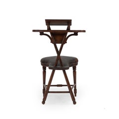 English Georgian Style '19th Century' Thomas Jefferson Walnut Reading Chair