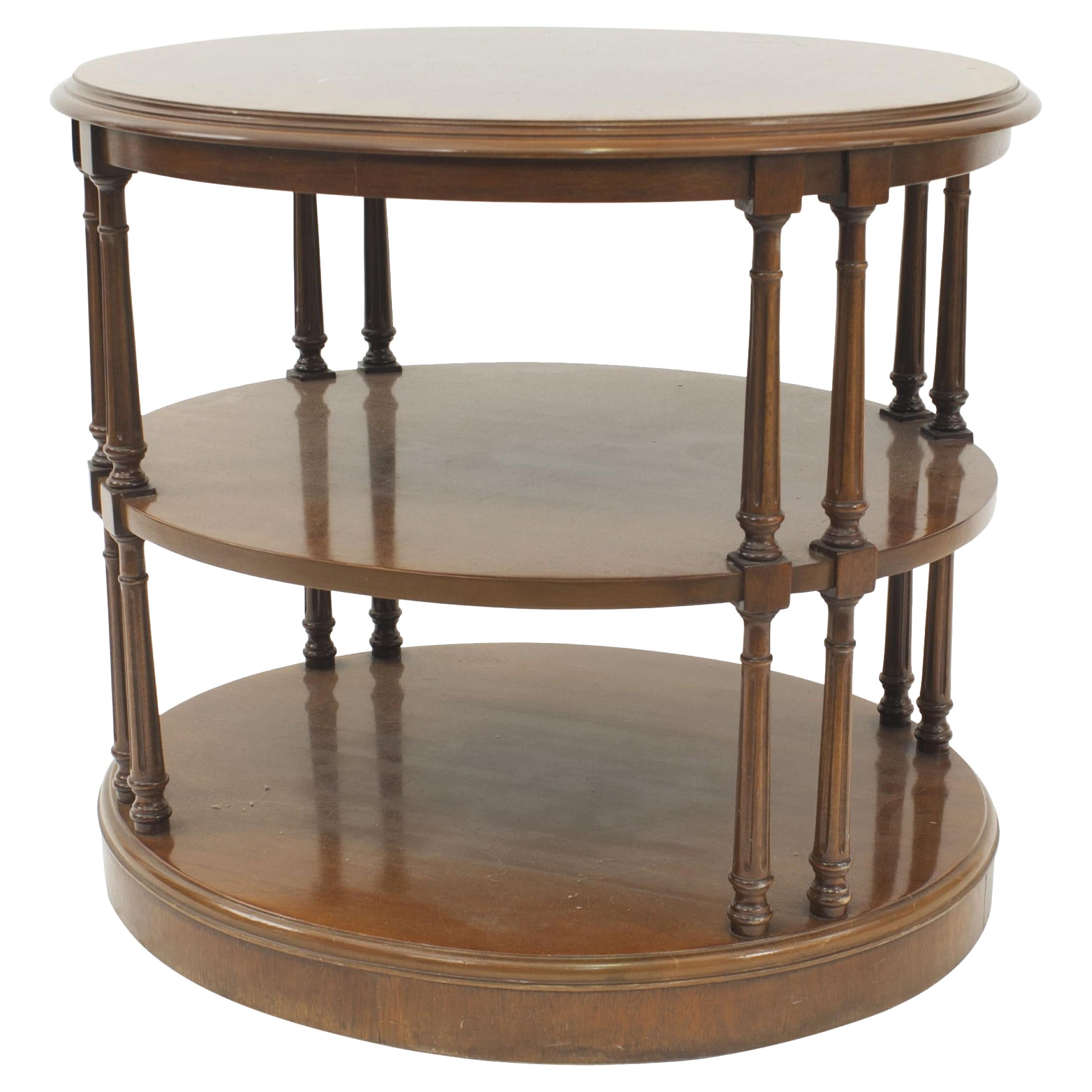 English Georgian Style 3-Tiered End Table For Sale