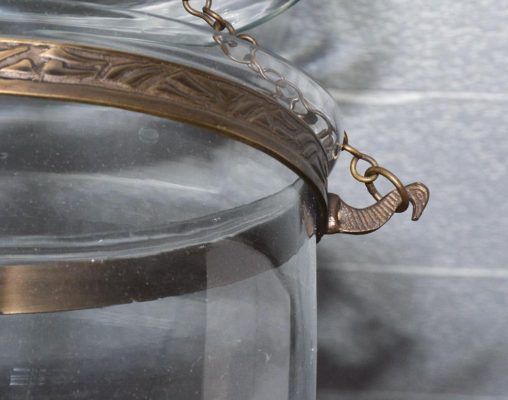 Englisches Glockenglas im georgianischen Stil Hängende Flurlaterne (Messing) im Angebot